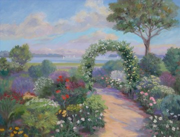 Landscapes Painting - Garden with an Arbor